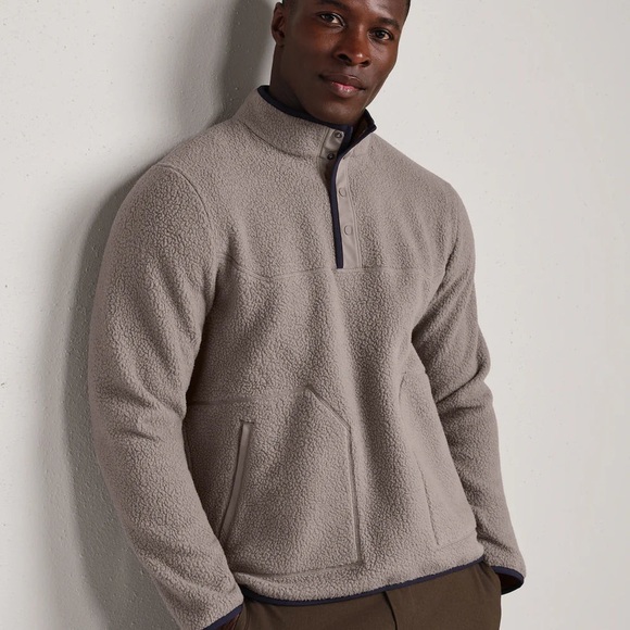 RHONE FAIRBANKS FLEECE PULLOVER Large NWOT